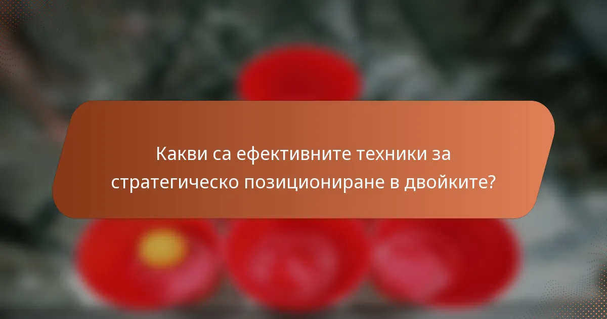 Какви са ефективните техники за стратегическо позициониране в двойките?